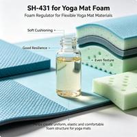 Agent de nivellement en mousse PU SH431, régulateur et adoucissant pour mousse polyuréthane, pour base en cuir, meubles, tapis de yoga et mousse électronique