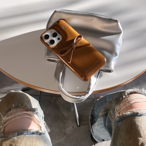 เคสมือถือหนัง PU โบว์แบบน่ารัก, เคสมือถือกันกระแทกสำหรับผู้หญิงใช้ได้กับ <span class=keywords><strong>iPhone</strong></span> 16 <span class=keywords><strong>PRO</strong></span> <span class=keywords><strong>MAX</strong></span> <span class=keywords><strong>13</strong></span> 15 <span class=keywords><strong>Pro</strong></span> <span class=keywords><strong>M</strong></span> - Product Image 6