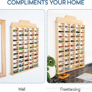 Estante de almacenamiento de madera para pared, con múltiples niveles, para exhibir coches, figuras de juguete, 8+ capas, para niños de 8 a 13 años. - Product Image 4
