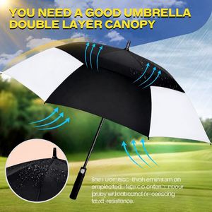 Paraguas Grande Automático, Resistente al Viento y a la Lluvia, con Doble Toldo Ventilado, Empuñadura de Eva, Impresión de Logotipo Personalizado, para Hombre y Mujer - Product Image 3
