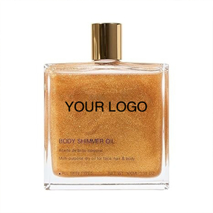 Aceite Corporal Vegano Orgánico con Brillo SPF 100ml en Botella de Vidrio con Envase Resistente a la Transferencia, Ecológico e Hidratante - Product Image 1