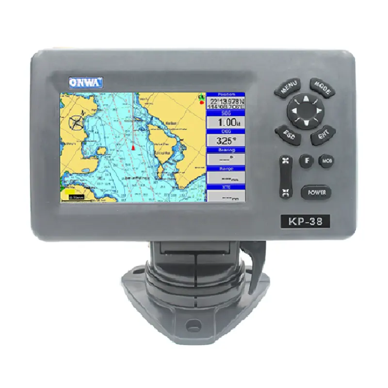 KP38 5 "tráfego marítimo navegação GPS gráfico plotter navegador transponder baliza combo vhf 10 nm touch kit alta qualidade cor lc