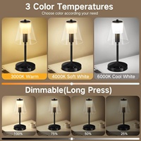 Anpassbare Flexible DC Kabellose Wiederaufladbare LED Verstellbare Tischlampe IP54 Touch-Steuerung Tragbare Leuchte Hochkapazitätsbatterie OEM