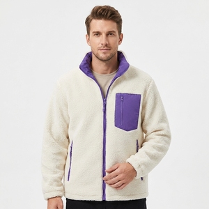 Veste matelassée réversible en polaire pour <span class=keywords><strong>homme</strong></span>, col montant, color block, épaisse et matelassée, <span class=keywords><strong>manteau</strong></span> en coton pour couple, collection automne-<span class=keywords><strong>hiver</strong></span> - Product Image 4