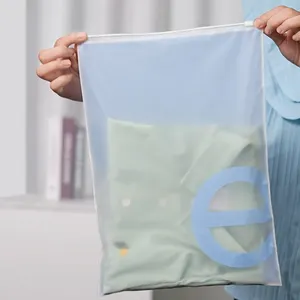 Visiera opaca borsa con chiusura a chiusura lampo biodegradabile personalizzata borsa da imballaggio con cerniera in plastica smerigliata con chiusura a zip vestiti per l'imballaggio