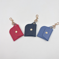 Mini pochette porte-clés simple en cuir PU, petit sac moderne avec breloque, porte-clés à mousqueton pour clés de voiture