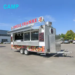 Camp Mobiele Keuken Fast Food Trailer Winkelwagen Food Wagon Aangepaste Food Truck Voor Coffeeshop