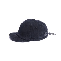Casquette de baseball ajustée non structurée en tissu denim noir délavé OEM Nouveau style Casquette de papa vierge avec boucle réglable