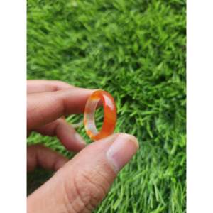 Bague en agate de feu, symbole de protection, de force et de style, UN SEUL EXEMPLAIRE - Product Image 1