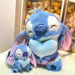 Lindo Peluche de Stitch con Corazón, Azul/Rosa, Juguete de Peluche de Dibujos Animados, Almohada de Pareja de Lilo y Stitch, Regalo de San Valentín para Niñas - Product Image 1