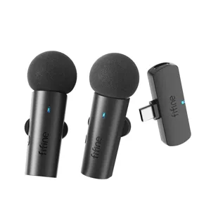 Fifine 1 drag 2 Light Weight Lapel Microphone Easy To Carry Usb Mini Microphone Portable Wireless Microphone For Recording