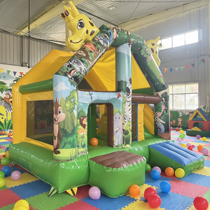 Château gonflable pour enfants de nouvelle conception 4m*4m, château gonflable à thème animal, château gonflable avec toboggan à vendre - Product Image 4