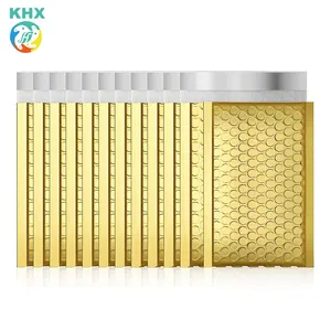 KHX定制标志印刷金箔金属衬垫包装塑料信封邮寄袋聚信封泡沫邮件