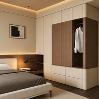Armoire modulaire sur mesure avec éclairage LED, en bois MDF, design moderne, écologique, grande capacité, meubles pour la maison