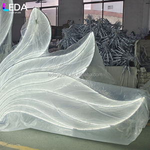 LEDA Party Stage Decoration White Metal Arch Large Wrought <b>Iron</b> LED Backdrop Stand for Wedding - Product Image 4