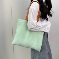 Sac en toile portable personnalisé brodé pour femmes avec fermeture ouverte, sac à bandoulière personnalisé pour les courses quotidiennes et les voyages