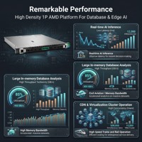 Nuevo Servidor en Rack HPE ProLiant DL325 Gen11 1U, AMD EPYC 9124 de un Solo Socket, 32GB DDR5 NVMe, Virtualización, Servidor en Rack para la Nube