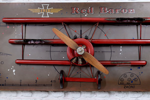 Cuadro de placa de hierro tridimensional del Baron rojo de la <span class=keywords><strong>Primera</strong></span> Guerra Mundial, decoración de pared americana, bar, café Internet, pintura de decoración - Product Image 4