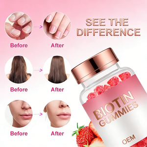 סוכריות גומי בטעם פרטי עם ביוטין, קולגן, ויטמין <span class=keywords><strong>C</strong></span> וקרטין, להלבנת העור ולצמיחת שיער, תוסף תזונה למבוגרים, ODM/OEM. - Product Image 4