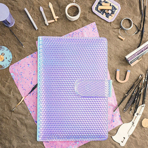 Wholesale Pink PU Leather <b>A6</b> Budget Planner Soft Cover Loose-Leaf Binding Wedding Money Binder Bright Colored Cash - Product Image 3