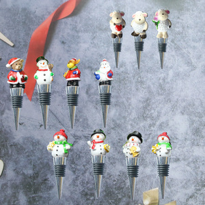 Christmas Wine Stoppers Plastic Creative Bottle Stopper Set For Holiday Gift Decor - Product Image 1