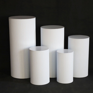 Decoraciones de Mesa para Bodas y Fiestas de Cumpleaños, Soporte de Exhibición Cilíndrico de Hierro para Postres, 1.2 m de Diámetro, Estilo Europeo - Product Image 1
