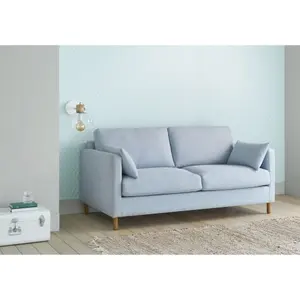 Nova 21MSF169 Dubai semplice soggiorno tessuto divano a tre posti blu ghiaccio Loveseat