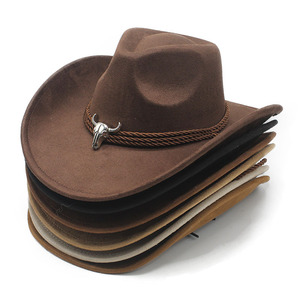 <span class=keywords><strong>Cappelli</strong></span> Jazz Invernali <span class=keywords><strong>in</strong></span> Lana con Patch a Testa di Mucca <span class=keywords><strong>in</strong></span> Metallo, <span class=keywords><strong>Cappelli</strong></span> da Cowboy <span class=keywords><strong>Stetson</strong></span> <span class=keywords><strong>in</strong></span> <span class=keywords><strong>Feltro</strong></span> per Uomo e Donna - Product Image 1