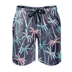 Short de bain décontracté à taille mi-haute, séchage rapide, imprimé numérique uni, confortable, avec cordon de serrage élastique – Vente chaude - Product Image 1