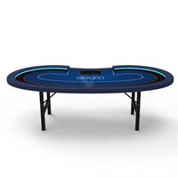 YH 240cm Table de casino de haute qualité Table de poker Texas Hold'em pliante avec éclairage LED