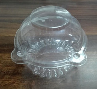 Contenants en plastique PET de qualité alimentaire, jetables, à clapet, avec couvercle articulé, épaisseur 0,4 mm, pour boulangerie, salades, charcuterie, emballages à emporter