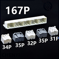 Conector de ángulo recto de 167 pines para montaje en PCB, conector de cable a placa, enchufe ECU 1612435-1 1123337-1 1123339-1 1123341-1 para Toyota