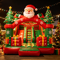 Toboggan gonflable de Noël pour enfants, combo de jeux gonflables pour location de fête, cadeau pour enfants
