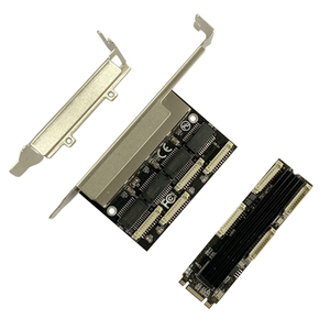 Realtek8111H M.2การ์ดอีเธอร์เน็ต PCIE Gigabit 4พอร์ต1000Mbps อะแดปเตอร์เครือข่ายภายในเดสก์ท็อปแบบมีสาย NGFF หุ้นแก้พอร์ตจำกัด - Product Image 3