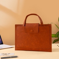 Carpeta de Cuero Genuino de Lujo Tamaño A5 con Ranuras para Tarjetas y Portaplumas para Firmar Contratos Profesionales