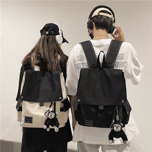 Mochila informal, estilo campus, para estudiantes de secundaria, tanto para chicos como para chicas. Diseño simple con solapa, ideal como mochila escolar. - Product Image 3
