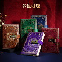 Carnet Rétro Verrouillable à Code - Journal Étudiant Épaissi Style Carnet de Notes, Journal de Haute Qualité Esthétique, Vente en Gros, Format B6, Cadeau en Similicuir