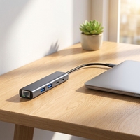 Nouvelle station d'accueil USB-C 5 en 1, double HDTV 4K60Hz, PD 100W, USB-A 3.2, alliage d'aluminium, pour tous les ordinateurs portables, Macbook, PC, prix d'usine