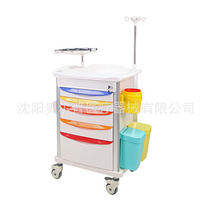 Chariot médical d'urgence ABS, ambulance, chariot de traitement multifonctionnel avec tiroir, chariot à médicaments, chariot d'anesthésie hospitalier et - Product Image 3