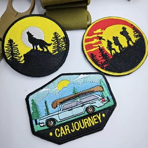 Toptan açık Off-road doğal sahne nakış cırt cırt taktik yamalar - Product Image 3