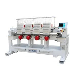 FUWEI 8 heads embroidery machine Industrial use computerized 12/15 needles socks embroidery device DAHAO computer