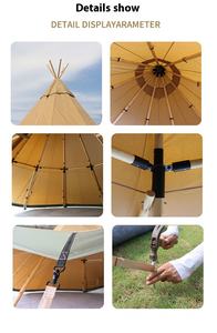 Tenda con cappello di paglia all'aperto tenda grande Oxford Camp Homestay ristorante Bar gruppo edificio tenda da campeggio - Product Image 4