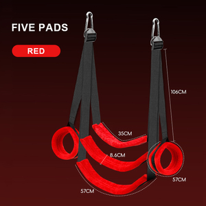 Balançoire sexuelle BANSEY avec 5 coussins en flanelle, cadre triangulaire pivotant à 360°, mobilier de bondage pour adultes - Product Image 5