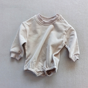 Mono de color sólido Ins primavera Otoño, ropa, traje de gateo para niños y niñas, mono de bebé - Product Image 6