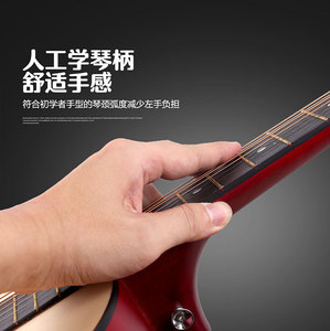 Guitarra Acústica Clásica de 38 Pulgadas para <span class=keywords><strong>Principiantes</strong></span>, Cuerpo Delgado de Tilo, Fondo/Lados de Arce y Koa, Acabado Mate o Brillante Disponible, Venta al por Mayor - Product Image 3