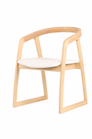 Chaise de salle à manger moderne minimaliste en bois d'érable nord-américain massif avec pieds coniques pour cuisine et salon