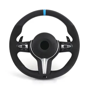 Volante M Sport Lenkrad Meia Alcântara para BMW Série 7 F01 F02 F03 F06 F10 F22 F23 F30 F82 X5 F15 X5m E70 X3m F97