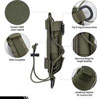 Funda Táctica de Nailon para Linterna, con Correa Individual, para Caza, Camping y Defensa Personal