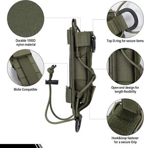 बाहरी शिकार शिविर नायलॉन मोंडल फ्लैशलाइट आस्तीन धारक सामरिक थैली व्यक्तिगत रक्षा उपकरणों के लिए एकल पट्टा - Product Image 1