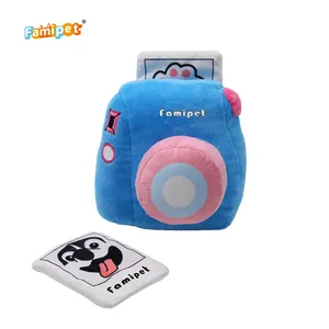 Famipet Custom Camera Design Funny Hundespielzeug Soft Stuffed Plush Pet Toy Squeaky Dog Toy